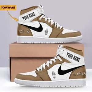 Car Enthusiasts Gift Air Jordan 1 High, Nike Sneaker All Over Print For Car Owners, Custom Name CAR317032425677 - Brown