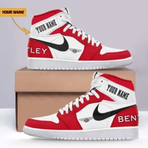 Car Enthusiasts Gift Air Jordan 1 High, Nike Sneaker All Over Print For Car Owners, Custom Name CAR317032425703 - Red