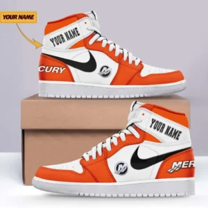 Car Fan Gift Air Jordan 1 High, Nike Sneaker All Over Print For Car Owners, Custom Name CAR317032425708 - Orange