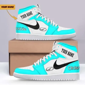 Car Enthusiasts Gift Air Jordan 1 High, Nike Sneaker All Over Print For Car Owners, Custom Name CAR317032425724 - Cyan