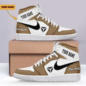 Car Fan Gift Air Jordan 1 High, Nike Sneaker All Over Print For Car Owners, Custom Name CAR317032425725 - Brown