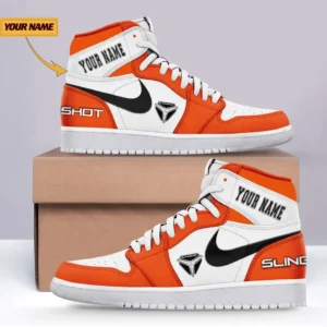 Car Fan Gift Air Jordan 1 High, Nike Sneaker All Over Print For Car Owners, Custom Name CAR317032425725 - Orange